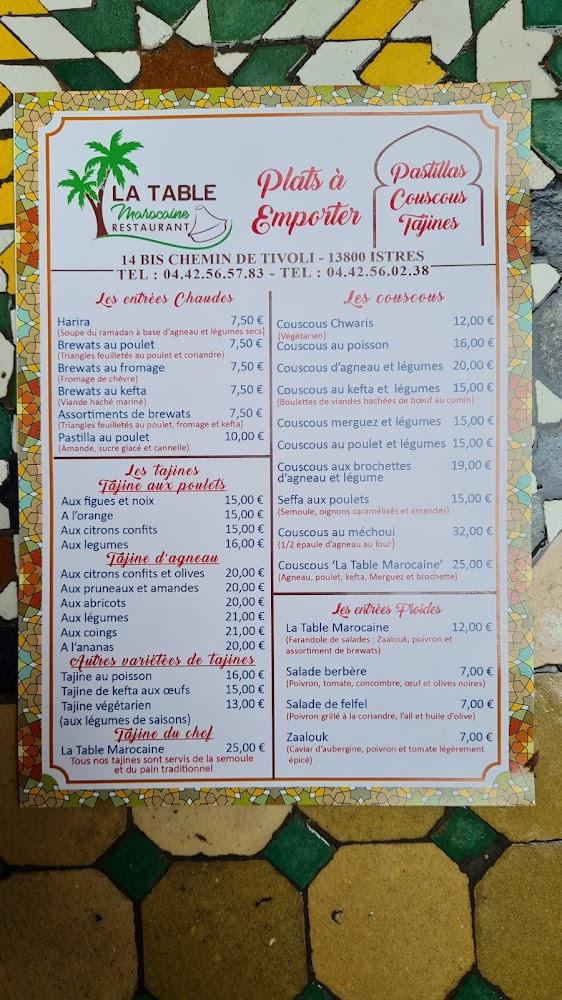 La Table Marocaine - Menu Image 2